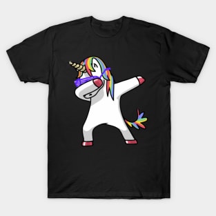 Dabbing Unicorn Funny Shirt Dab Hip Hop T-Shirt T-Shirt